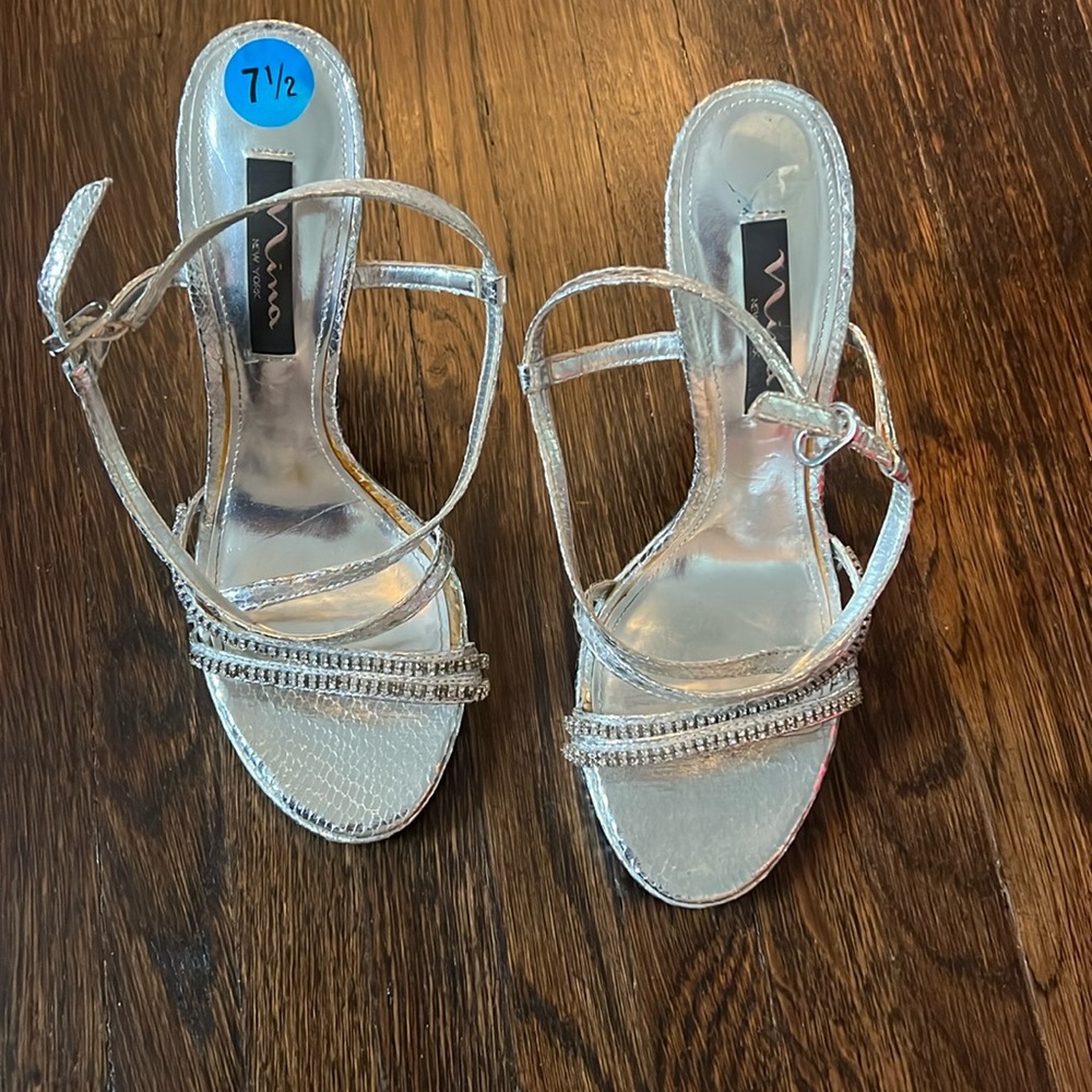 Nina Silver Sandals